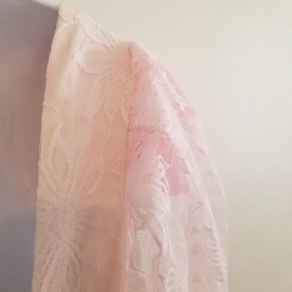 Alicia 7 8 Pink Floral Lace Fairy Tale Princess Dress Vintage USA Victorian Rege - Picture 7 of 11